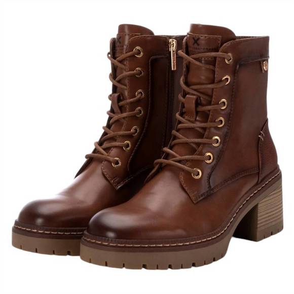 NEW XTI women's combat booties in camel - Picture 3 of 4